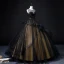 Elegant Black Beading Lace Flower Prom Dresses 2022 Ball Gown Scoop Neck Sleeveless Backless Cascading Ruffles Floor-Length / Long Formal Dresses