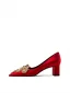 Chinese style Red Satin Rhinestone Wedding Shoes 2026 5 cm Stiletto Heels Pointed Toe Wedding Pumps High Heels