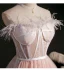 Sexy Rougissant Rose Anniversaire Courte Robe De Fête 2022 Princesse Bustier Plumes Sans Manches Dos Nu Ceinture Robe De Ceremonie