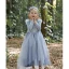 Chic / Beautiful Sky Blue Sequins Birthday Flower Girl Dresses 2023 A-Line / Princess High Neck Floor-Length / Long Tulle Flower Girl Dresses