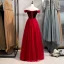 Chic / Belle Bordeaux Paillettes Robe De Bal 2023 Princesse De l'épaule Sans Manches Dos Nu Longue Promo Robe De Ceremonie