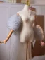 Chic / Beautiful Grey Pleated Evening Party Tulle Shawls 2025 Short Sleeve