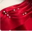 Elegant Red Pearl Ball Gown Wedding Dresses 2025 Off-The-Shoulder Sleeveless Backless Floor-Length / Long Wedding Dresses