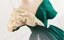 Vintage / Retro Dark Green Beading Lace Flower Prom Dresses 2025 Ball Gown Scoop Neck Short Sleeve Backless Floor-Length / Long Formal Dresses