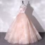 Chic / Beautiful Candy Pink Tassel Prom Dresses 2022 Ball Gown Strapless Sleeveless Backless Floor-Length / Long Formal Dresses