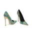 Mode Zwarte Goud Avond Slangenprint Pumps 2025 10 cm Naaldhakken / Stiletto Spitse Neus Pumps Hoge Hakken