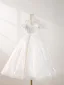 Bling Bling White Beading Pearl Sequins Wedding Flower Girl Dresses 2024 A-Line / Princess Scoop Neck Sleeveless Backless Floor-Length / Long Tulle