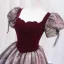 Elegant Burgundy Glitter Prom Dresses 2024 Ball Gown Square Neckline Puffy Short Sleeve Backless Floor-Length / Long Prom Formal Dresses