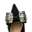 Snygga / Fina Svarta Rhinestone Afton Pumps 2023 10 cm Högklackade Spetsiga Pumps Stilettklackar