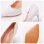 Elegant White Pearl Lace Flower Wedding Shoes 2022 9 cm Stiletto Heels Pointed Toe Wedding Pumps High Heels