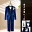 Fall Winter Royal Blue Long Sleeve 6-piece Boys Wedding Suits 2025 Body Jewellery Coat Pants Shirt Tie Vest