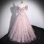Chic / Belle Rougissant Rose Glitter Paillettes Robe De Bal 2023 Princesse De l'épaule Faux Diamant Appliques Manches Courtes Dos Nu Longue Promo Robe De Ceremonie