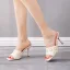 Sexy White Evening Party Pearl Rhinestone Womens Sandals 2023 High Heels 9 cm Stiletto Heels Open / Peep Toe Sandals