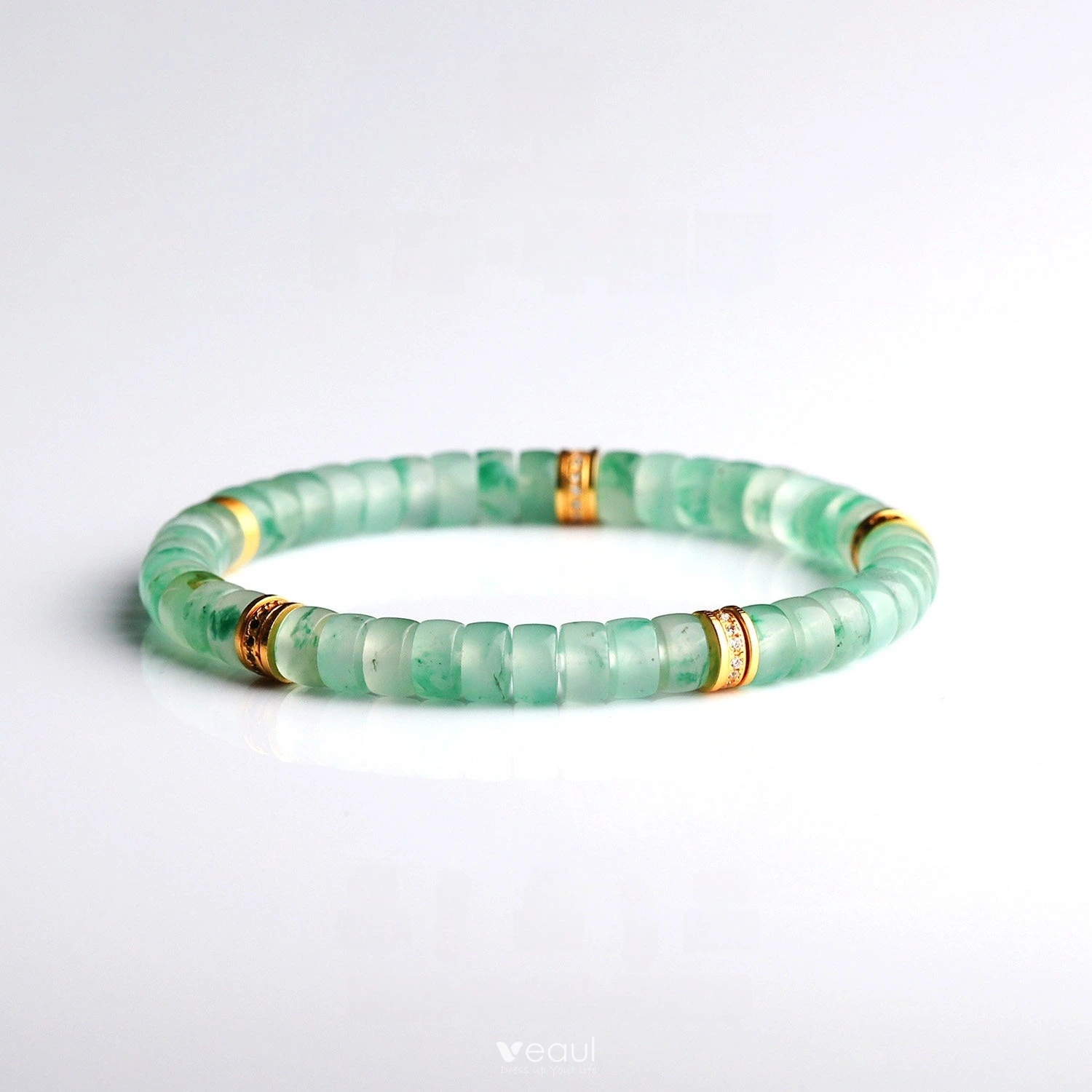 hello molly green silk dress 5‐Piece Mint Silver Necklace Set main image 0