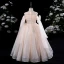 Bling Bling Champagne Sequins Birthday Flower Girl Dresses 2022 Ball Gown Scoop Neck Short Sleeve Floor-Length / Long Flower Girl Dresses
