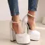 Ungewöhnlich Blau Ball Satin Damen schuhe 2022 Strass Knöchelriemen 14 cm Thick Heels Quadratische Zehe Pumps Hochhackige