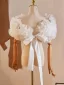 Chic / Beautiful White Handmade  Flower Prom Jackets & wraps shawl 2024