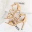 Sexy Silver Evening Party Rhinestone Womens Sandals 2022 9 cm Stiletto Heels Open / Peep Toe Sandals High Heels