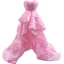 Haut de Gamme Haute Basse Rougissant Rose Volants en Cascade Asymétrique Robe De Bal 2022 Robe Boule Bustier Sans Manches Dos Nu Promo Robe De Ceremonie
