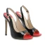 Sexy Black Cocktail Party Patent Leather Womens Sandals 2022 12 cm Stiletto Heels Open / Peep Toe Sandals High Heels