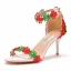 Charming Blushing Pink Lace Flower Prom Womens Sandals 2022 Pearl 7 cm Stiletto Heels Open / Peep Toe Sandals High Heels