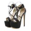 Unusual White Cocktail Party Womens Sandals 2022 Waterproof Ankle Strap 16 cm Stiletto Heels Open / Peep Toe Sandals High Heels