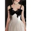 Fashion Ivory Prom Dresses 2022 A-Line / Princess Spaghetti Straps Sleeveless Backless Bow Floor-Length / Long Formal Dresses