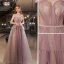 Charming Purple Ruffle Prom Dresses 2022 A-Line / Princess Strapless Sleeveless Backless Floor-Length / Long Prom Formal Dresses