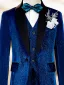 Fall Winter Royal Blue Long Sleeve 6-piece Boys Wedding Suits 2025 Body Jewellery Coat Pants Shirt Tie Vest