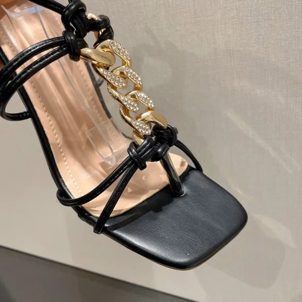 Sexy Blanche Soirée Sandales Femme 2022 Bride Cheville Faux Diamant T-Strap 11 cm Talons Aiguilles Peep Toes / Bout Ouvert Sandales Talons Hauts