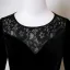 Vintage / Retro Black Lace Flower Satin Mother Of The Bride Dresses 2025 A-Line / Princess Scoop Neck Long Sleeve Backless Floor-Length / Long