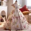 Flower Fairy Multi-Colors Sequins Lace Flower Birthday Flower Girl Dresses 2025 Ball Gown Off-The-Shoulder Sleeveless Backless Floor-Length / Long Tulle