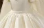 Elegante Ivory / Creme Applikationen Geburtstag Blumenmädchenkleider 2026 Ballkleid Rundhalsausschnitt Geschwollenes Kurze Ärmel