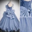 Chic / Beautiful Sky Blue Appliques Prom Dresses 2022 A-Line / Princess Spaghetti Straps Sleeveless Backless Floor-Length / Long Prom Formal Dresses