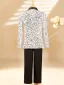 Blanche Tomber Hiver Paillettes 6 pièces Costume Garçon Mariage 2025 Manches Longues Bijoux De Corps Manteau Pantalon Chemise Cravate Gilet