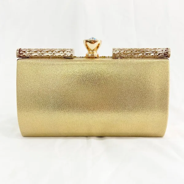 Fashion Gold Rhinestone Sequins Evening Party Clutch Bags Metal 2022
