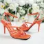 Abordable Sexy Rougissant Rose Soirée Été Sandales Femme 2022 Bride Cheville 7 cm Talons Aiguilles Peep Toes / Bout Ouvert Sandales Talons Hauts