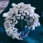 Elegant Hvit Perle Rhinestone Blomst Legering Bryllup Har Tilbehor 2024