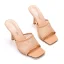 Modest / Simple Beige Casual Pierced Womens Sandals 2022 9 cm Stiletto Heels Open / Peep Toe Sandals High Heels