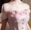 High End Glitzernden Rosa Strass Pailletten Schmetterling Ballkleider 2026 A Linie Off Shoulder Ärmellos Rückenfreies Schleife Lange Festliche Kleider