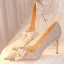 Charming Bling Bling Gold Pearl Sequins Rhinestone Wedding Shoes 2023 Leather 8 cm Stiletto Heels Pointed Toe Wedding Pumps High Heels