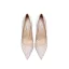 Elegante Abrikoos / Beige Gevlekte Satijn Gala Pumps 2022 Leer 10 cm Naaldhakken / Stiletto Spitse Neus Pumps Hoge Hakken