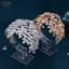 Vintage / Originale Argenté Fait main Faux Diamant Feuille Accessoire Cheveux Mariage Bijoux Mariage 2023 Mariage