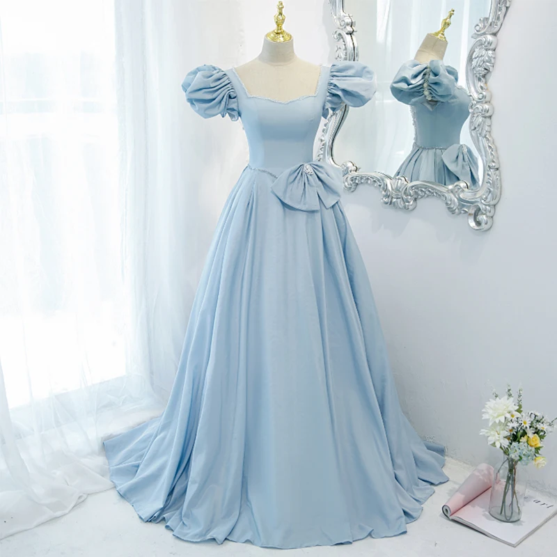 sachin and babi light blue dress Audrey Hepburn Inspired Gowns main image 1