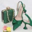 Charming Multi-Colors Rainbow Rhinestone Bow Womens Sandals Clutch Bags 2023 8 cm Stiletto Heels Evening Party Pointed Toe Sandals High Heels Clutch Bags