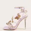 Lovely Lavender Butterfly Outdoor / Garden Womens Sandals 2026 7 cm Stiletto Heels Open / Peep Toe Sandals