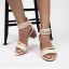 Roman Beige Street Wear Womens Sandals 2023 Ankle Strap 7 cm Thick Heels Open / Peep Toe Sandals High Heels