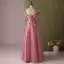 Chic / Beautiful Blushing Pink Pearl Appliques Prom Dresses 2024 A-Line / Princess Off-The-Shoulder Sleeveless Backless Floor-Length / Long Prom Formal Dresses