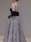 Audrey Hepburn Style Black Prom Dresses 2022 A-Line / Princess Pearl Spaghetti Straps Sleeveless Backless Suede Floor-Length / Long Formal Dresses