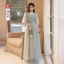 Simple Vert Cendré Robe Demoiselle D'honneur 2022 Princesse Manches Courtes Dos Nu Noeud Ceinture Longue Demoiselle D'honneur Robe De Ceremonie